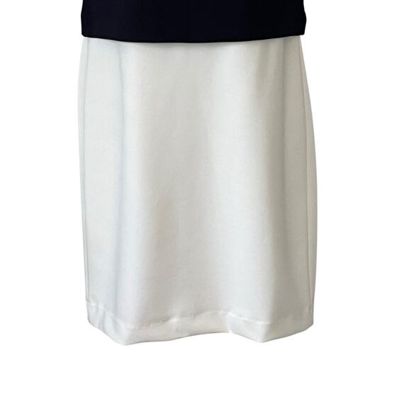 Lauren Ralph Lauren Dress Size 4 Color Block Classic Stretch Career Navy White - Picture 3 of 7